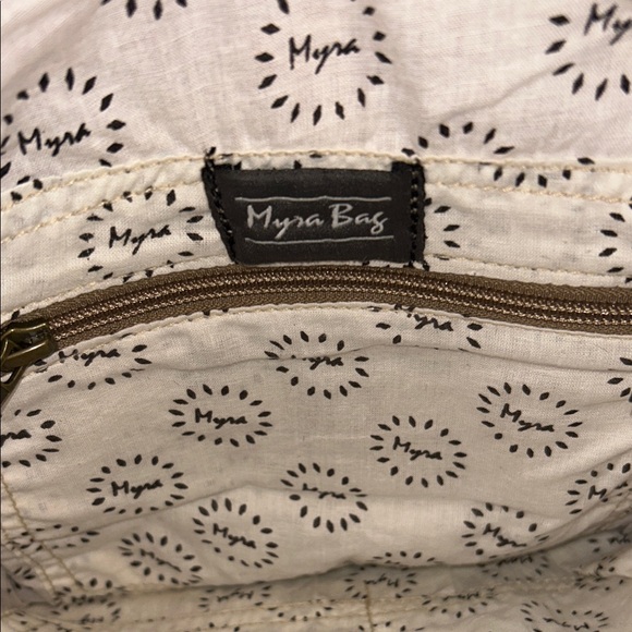 Myra Bag Brown and Cream Animal Print Crossbody - Picture 11 of 12